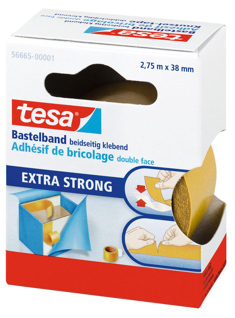 tesa doppelseitiges Klebeband 38 mm x 2.75 m braun