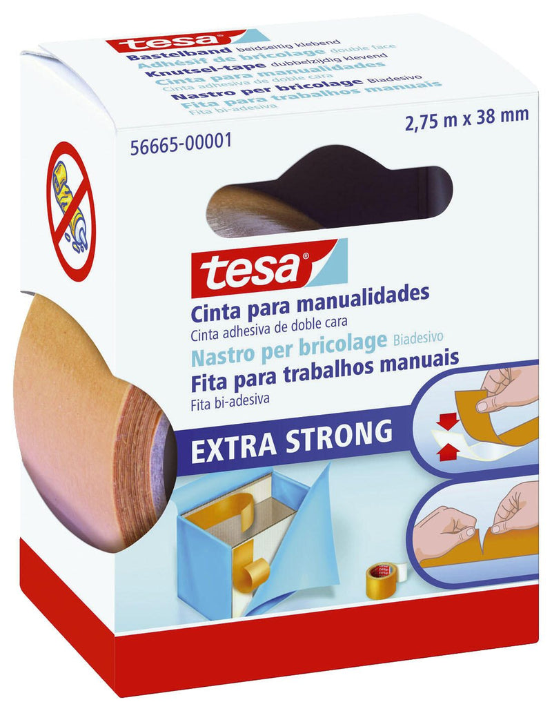 tesa doppelseitiges Klebeband 38 mm x 2.75 m braun