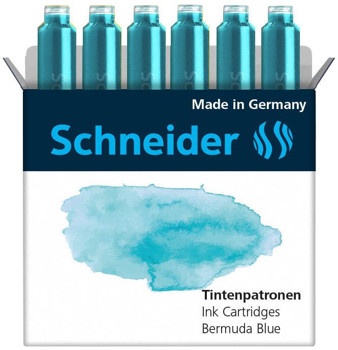 Schneider Tintenpatronen für Füller Bermuda Blue