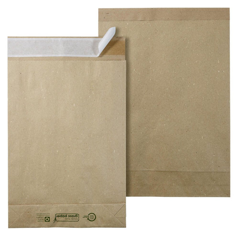 flexiPAK classic eco Fixverschluss Faltentaschen DIN B4 natur