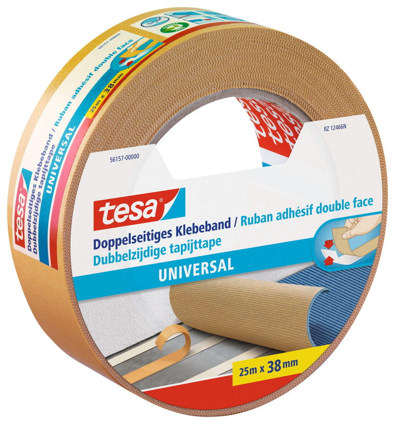 tesa doppelseitiges Klebeband 38 mm x 25 m weiß