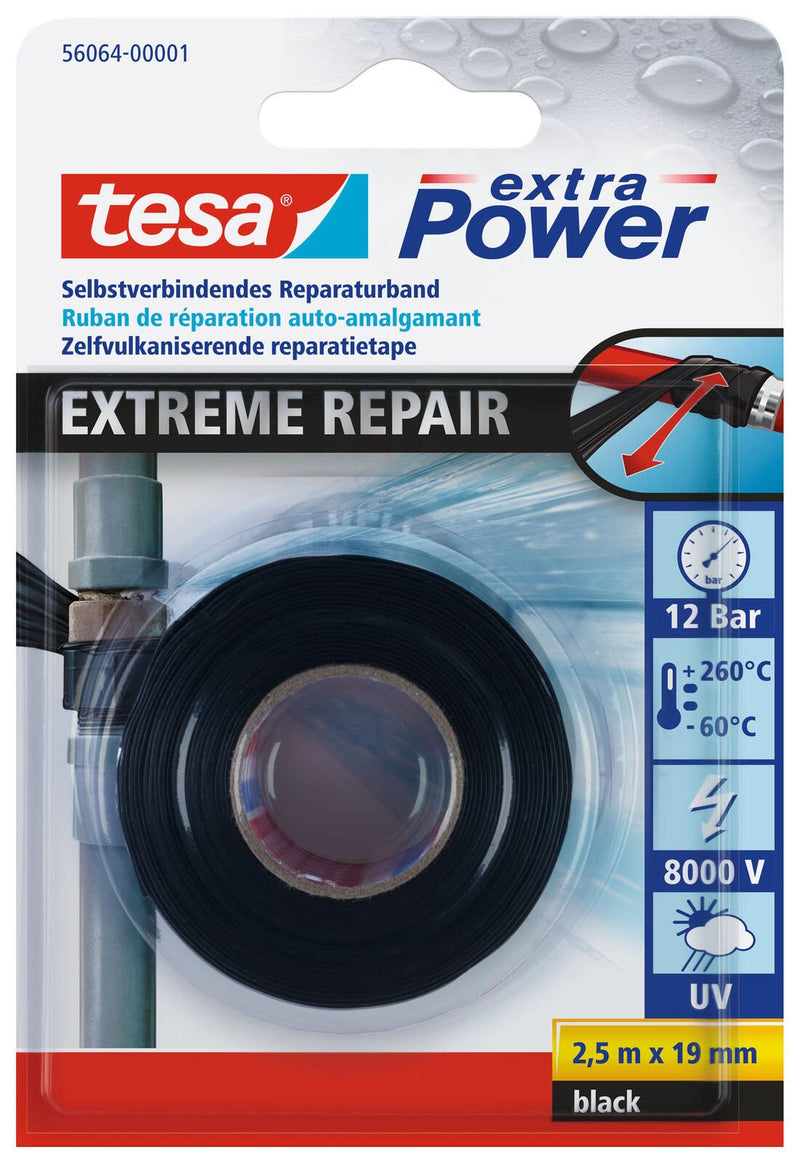 tesa Gewebebänder Extreme Repair 19 mm x 2.5 m schwarz
