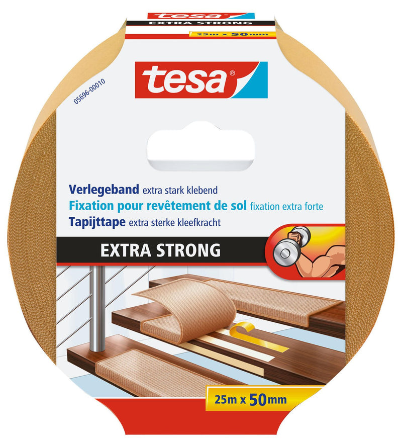 tesa doppelseitiges Klebeband 50 mm x 25 m weiß