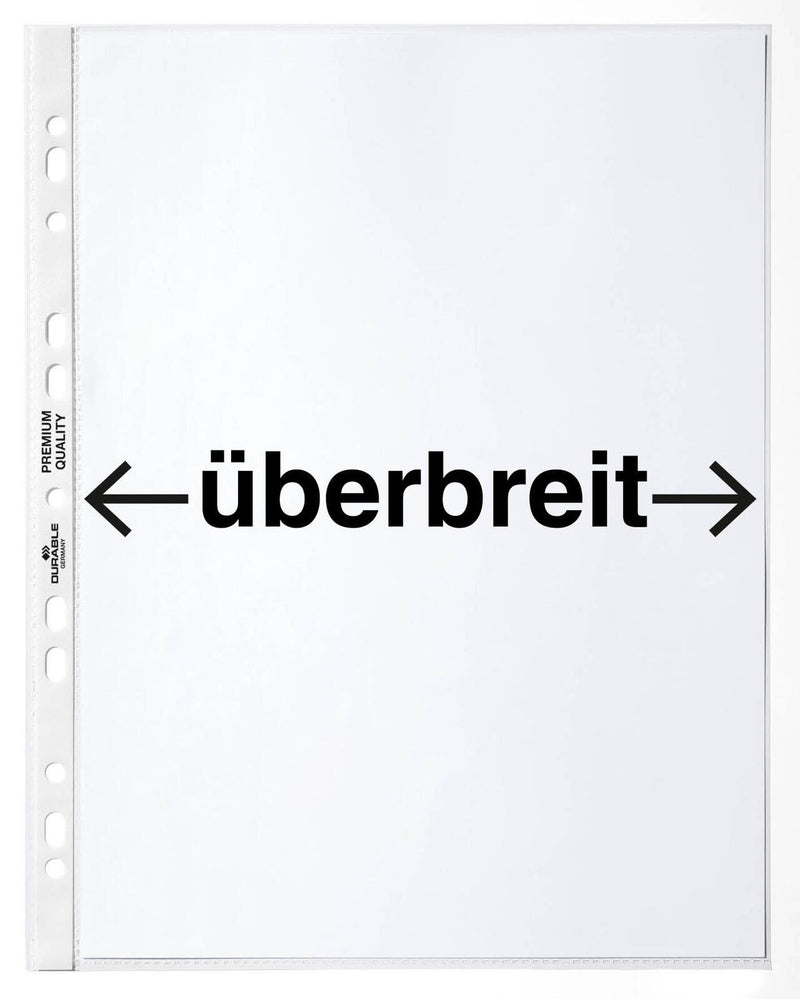 DURABLE Prospekthüllen DIN A4 überbreit 0.08 mm glasklar