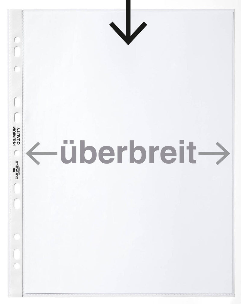 DURABLE Prospekthüllen DIN A4 überbreit 0.08 mm glasklar