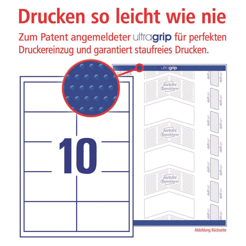 AVERY Zweckform Etiketten 3679 weiß 97,0 x 55,0 mm