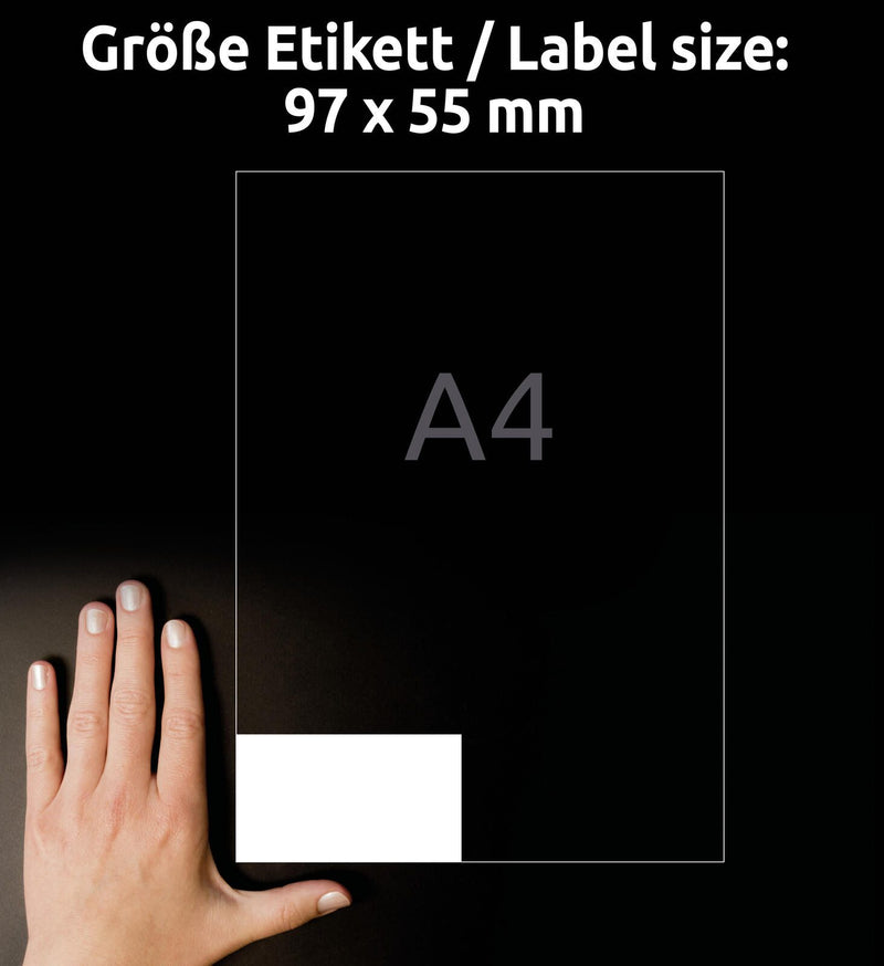 AVERY Zweckform Etiketten 3679 weiß 97,0 x 55,0 mm