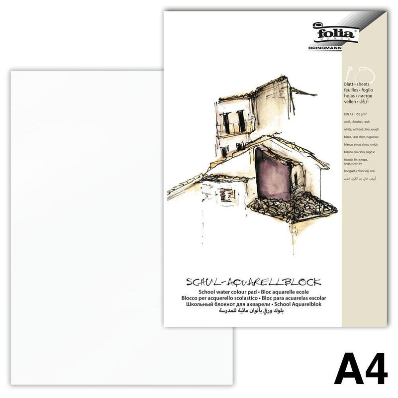 folia Aquarellblock DIN A4 10 Blatt