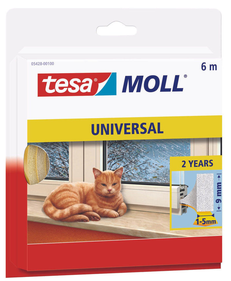 tesa Dichtungsbänder Universal 9 mm x 6 m weiß