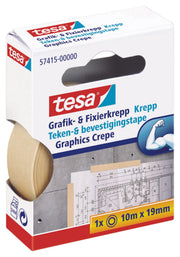 tesa Kreppband 19 mm x 10 m beige