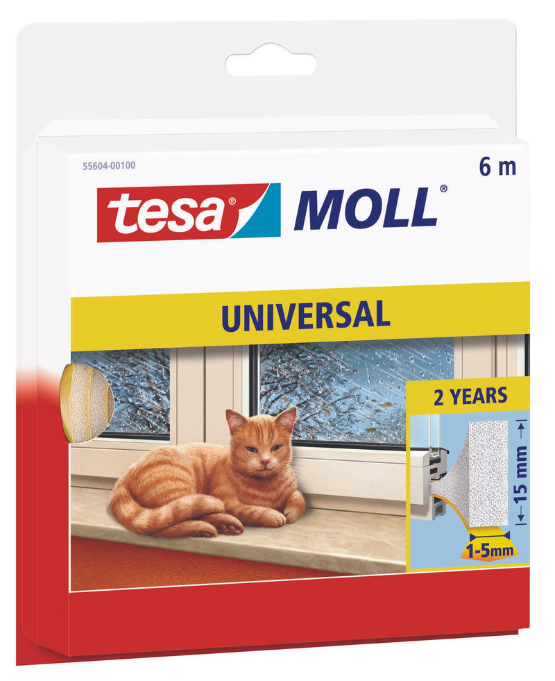 tesa Dichtungsbänder Universal 15 mm x 6 m weiß