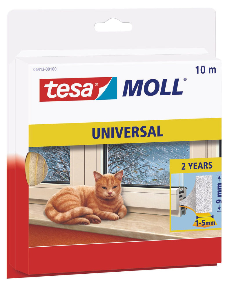 tesa Dichtungsbänder Universal 9 mm x 10 m weiß