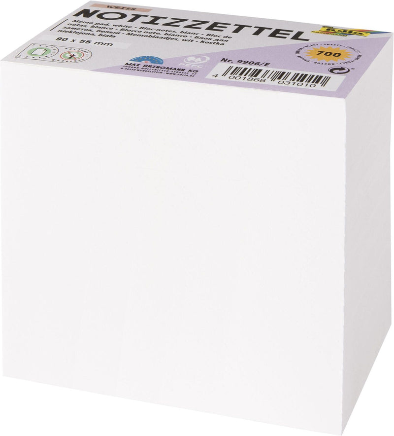 folia Notizzettel lose 5.5 cm x 9 cm weiß