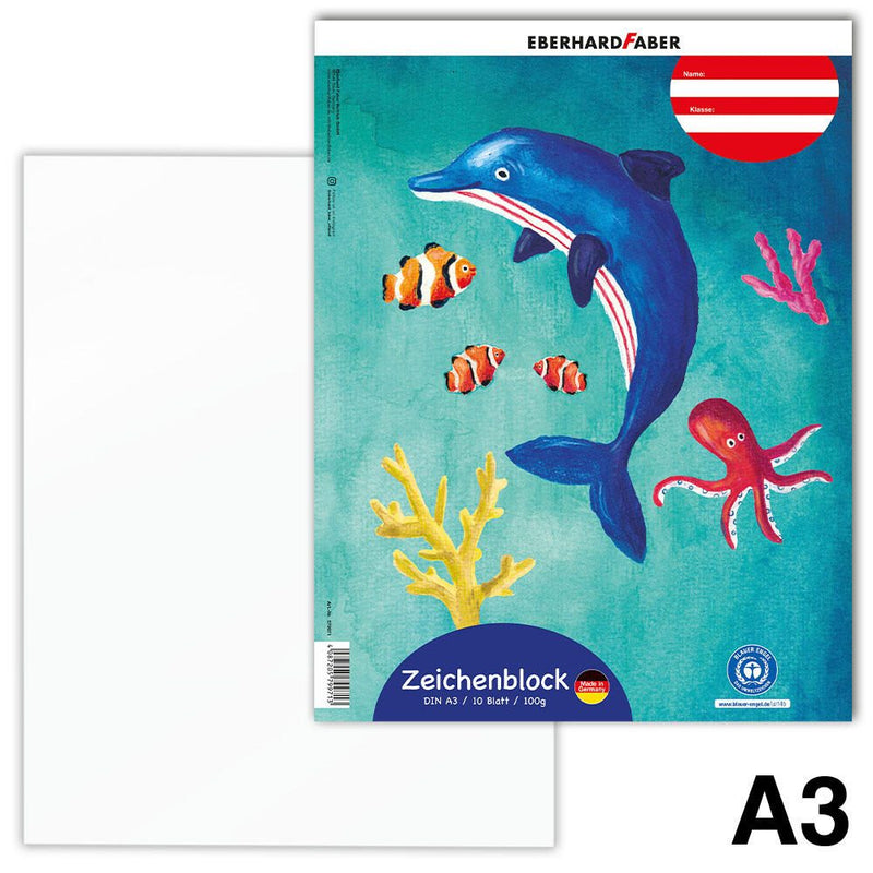 EBERHARD FABER Zeichenblock DIN A3 10 Blatt