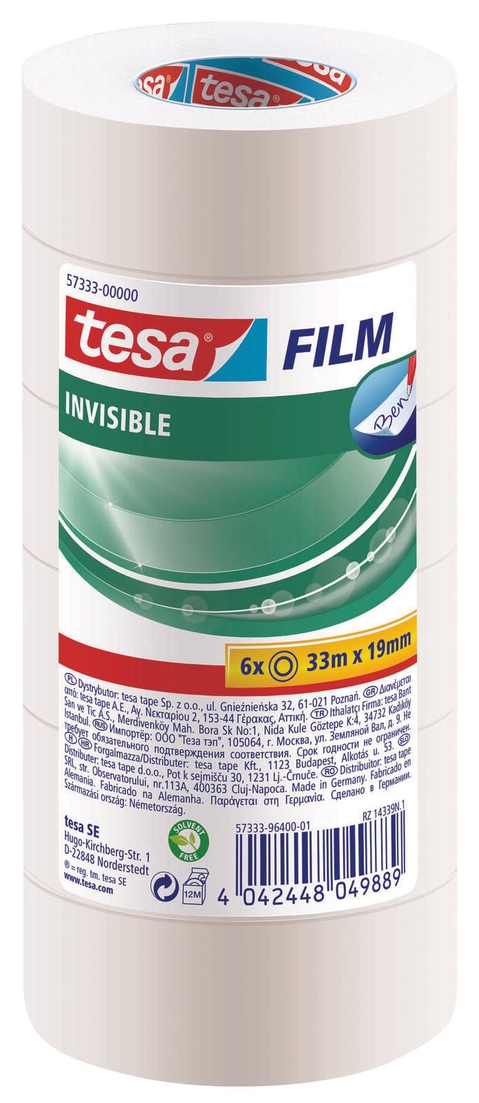 tesa Klebefilm 19 mm x 33 m matt-unsichtbar