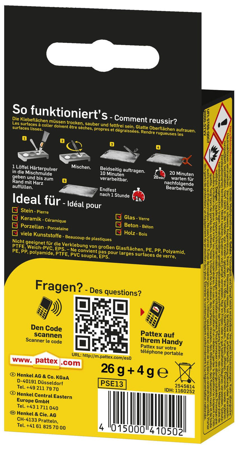 Pattex 2 Komponenten-Kleber Harz 26,0 g, Härtepulver 4,0 g