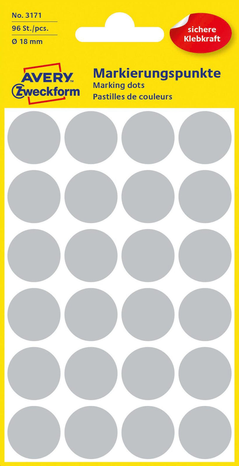 AVERY Zweckform Klebepunkte Ø 18,0 mm grau