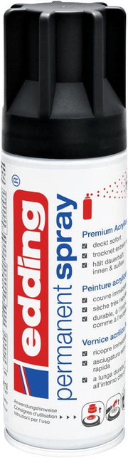 edding Acrylspray Sprühfarbe tiefschwarz matt