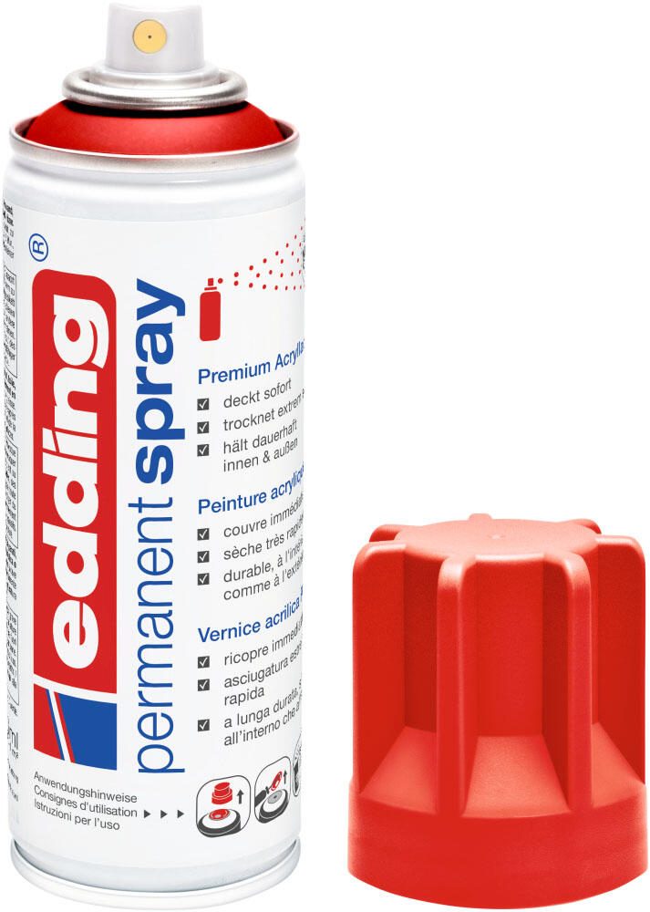 edding Acrylspray Sprühfarbe verkehrsrot matt