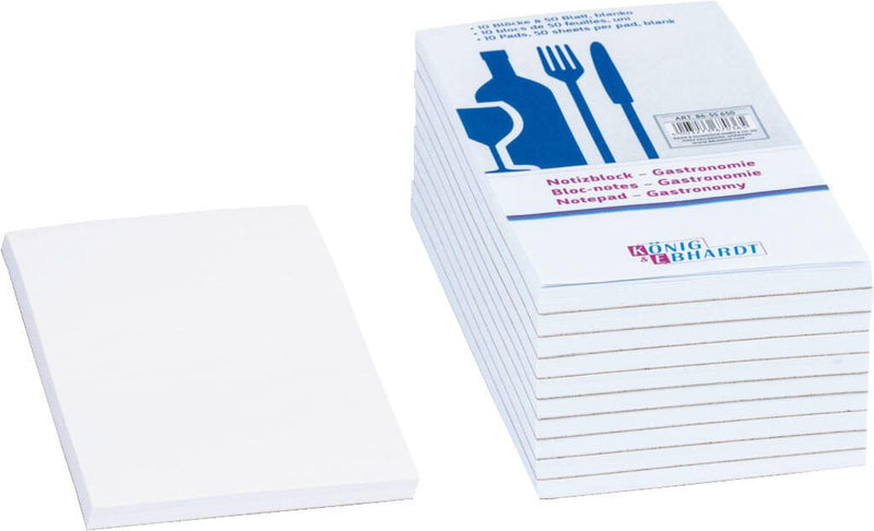 KÖNIG & EBHARDT Notizzettel geleimt 7.5 cm x 14 cm weiß