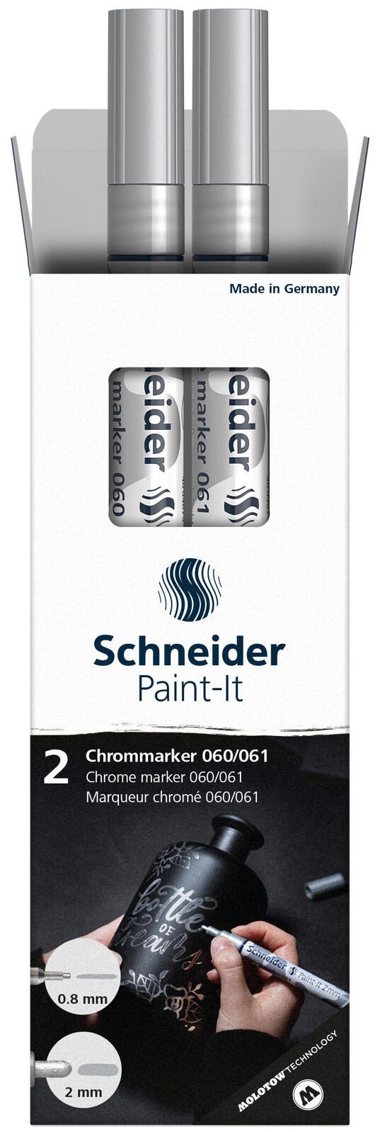 Schneider Paint Lackmarker 0.8 - 2.0 mm Chrom