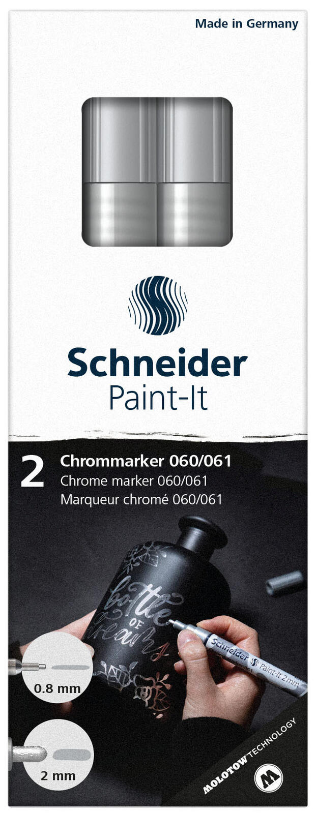 Schneider Paint Lackmarker 0.8 - 2.0 mm Chrom