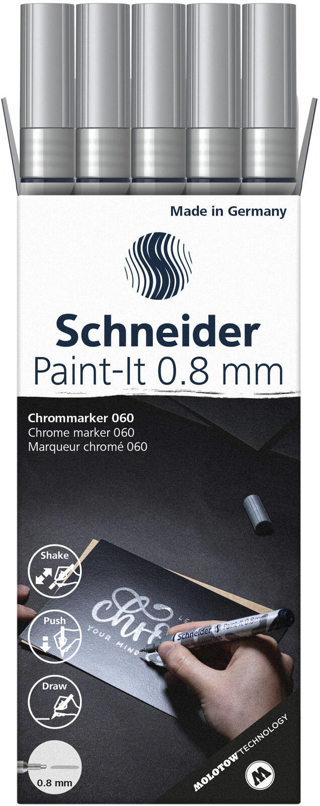 Schneider Paint Lackmarker 0.8 mm Chrom