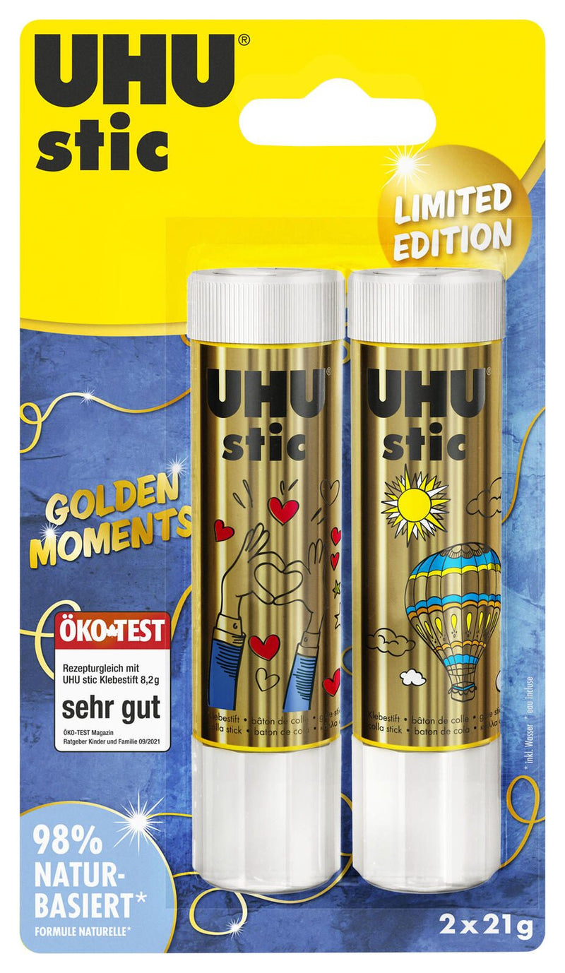 UHU stic GOLDEN MOMENTS Klebestifte 2x 21,0 g