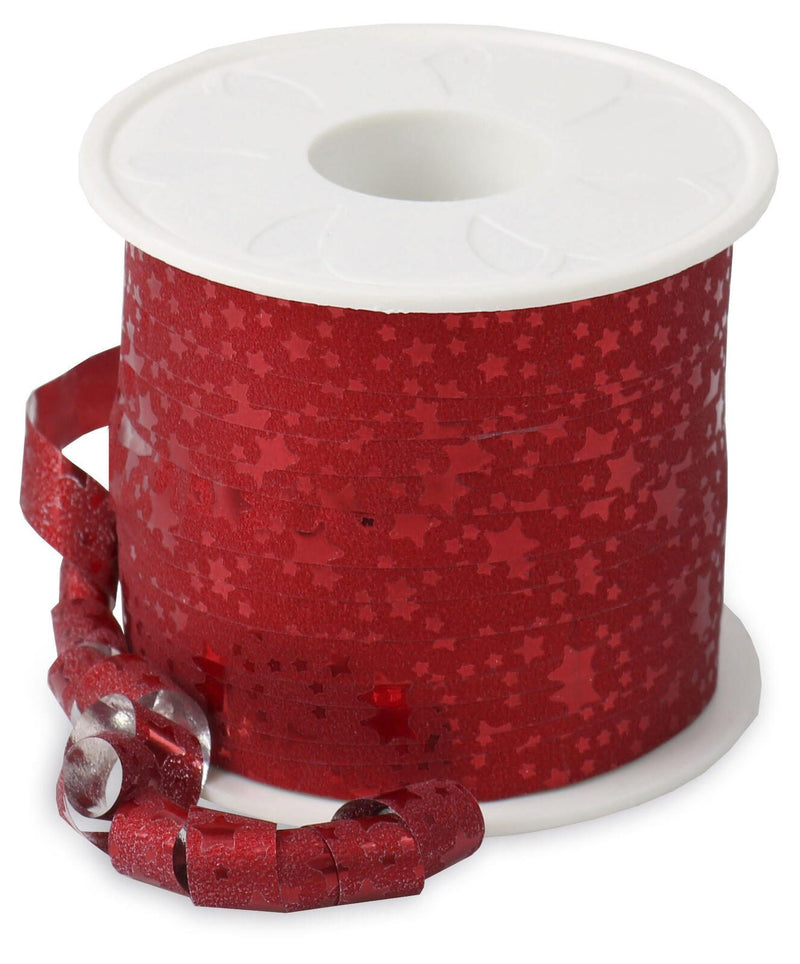 PRÄSENT Geschenkband Glitter 10 mm x 100 m rot