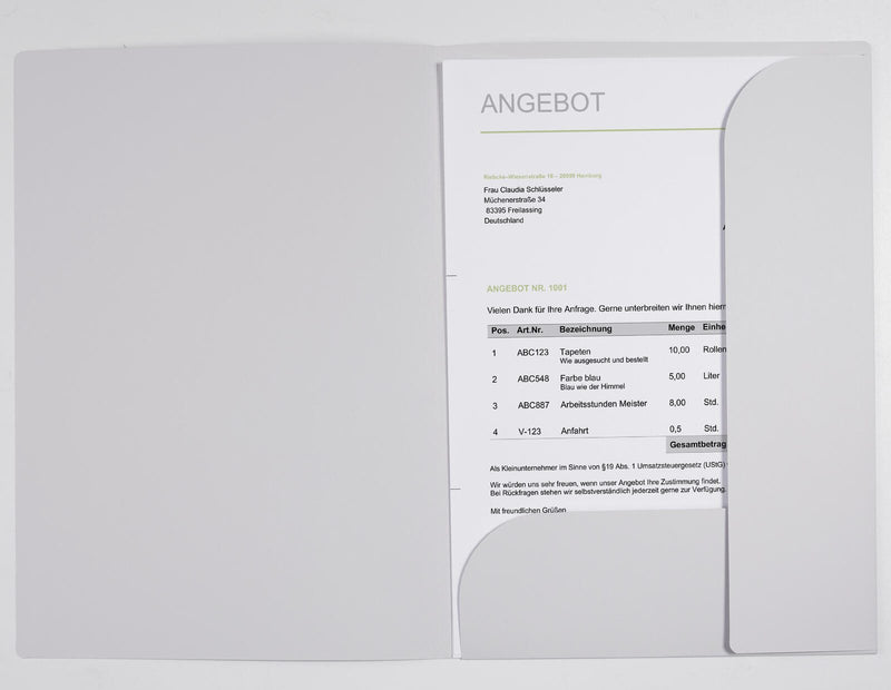 VELOFLEX Angebotsmappe für DIN A4 grau, anthrazit, beige