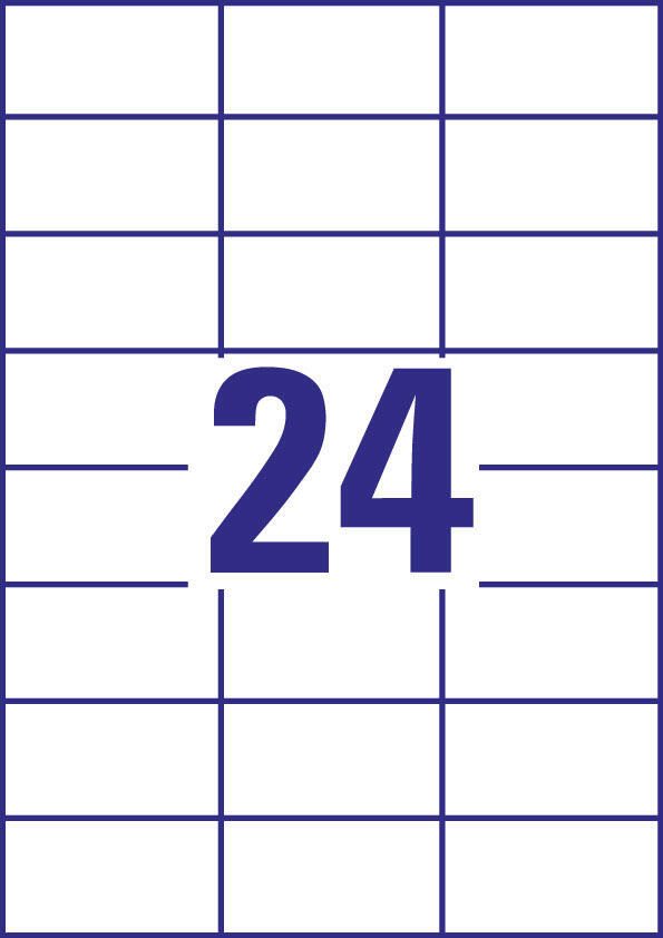 AVERY Zweckform Etiketten 6605 weiß 70,0 x 37,0 mm