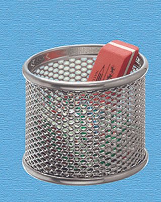 WEDO Stiftehalter-Set 8,0 / 6,0 x 8,0 / 6,0 x 8,5 / 4,8 cm silber