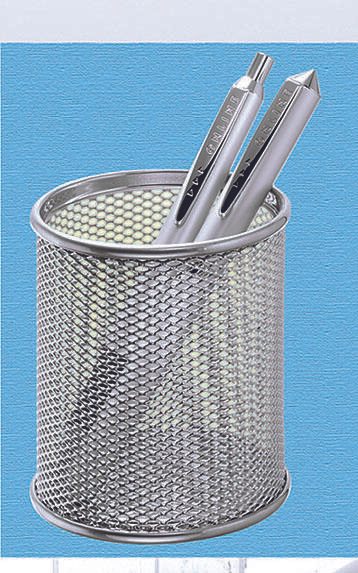 WEDO Stiftehalter-Set 8,0 / 6,0 x 8,0 / 6,0 x 8,5 / 4,8 cm silber