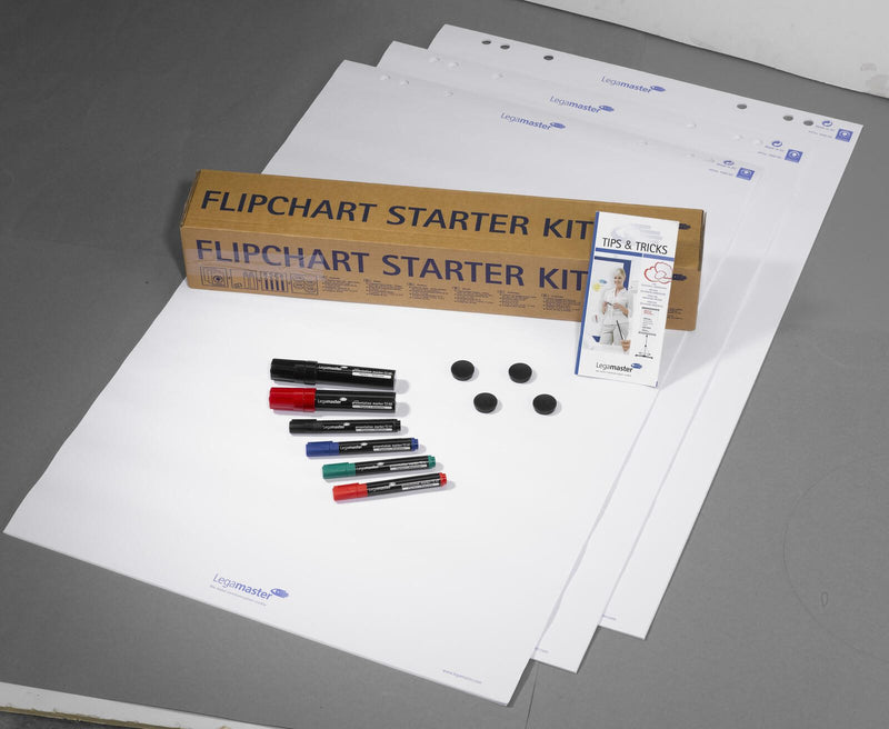 Legamaster Flipchart Zubehör-Set STARTER Kit blanko 65,0 x 98,0 cm, 20 Blatt, 1 Set