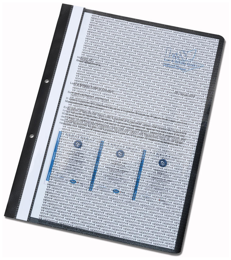 HIDENTITY® Archivhefter DIN A4 kaufmännische Heftung schwarz