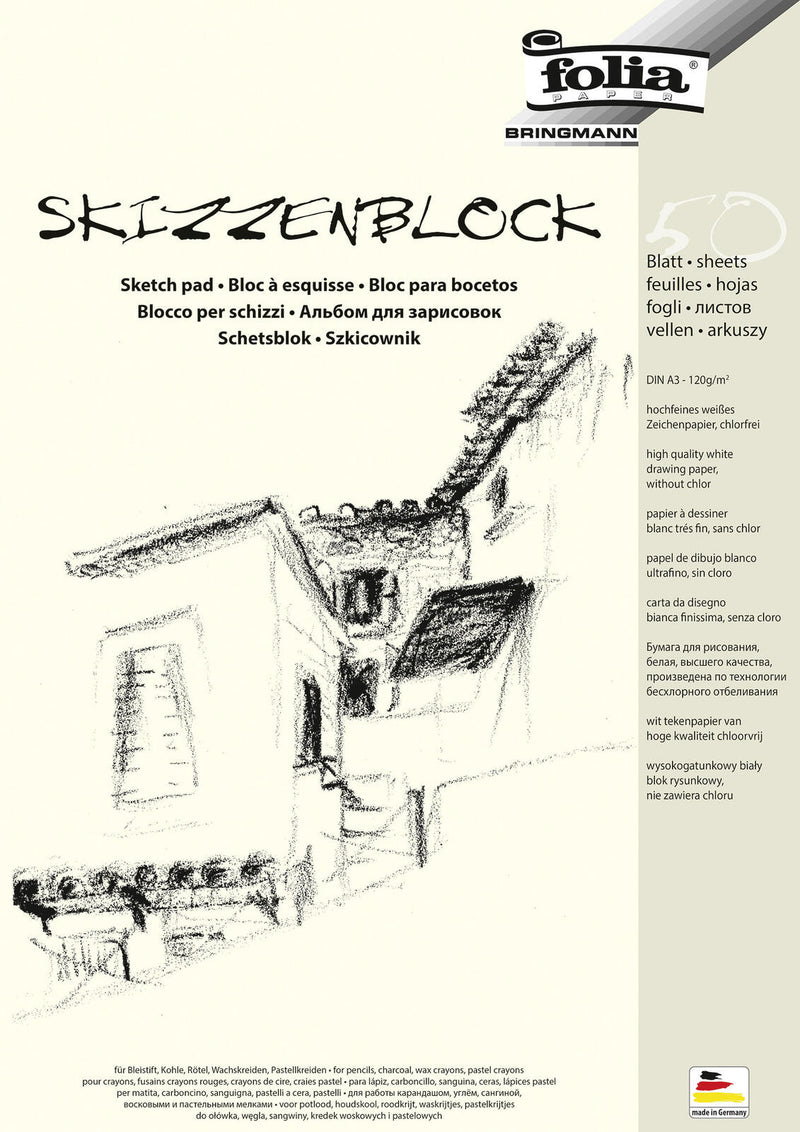 folia Skizzenblöcke DIN A3, 50 Blatt