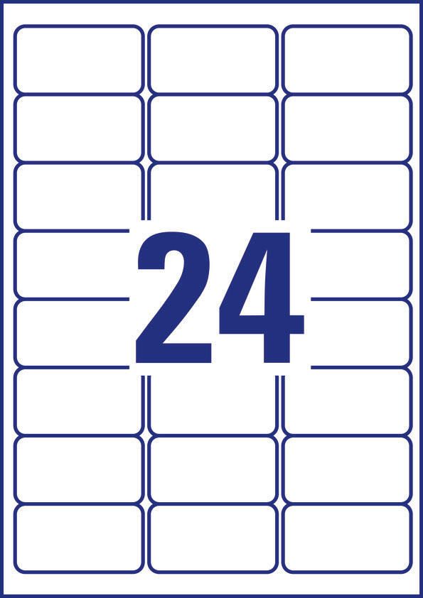 AVERY Zweckform resistente Folienetiketten 63,5 x 33,9 mm