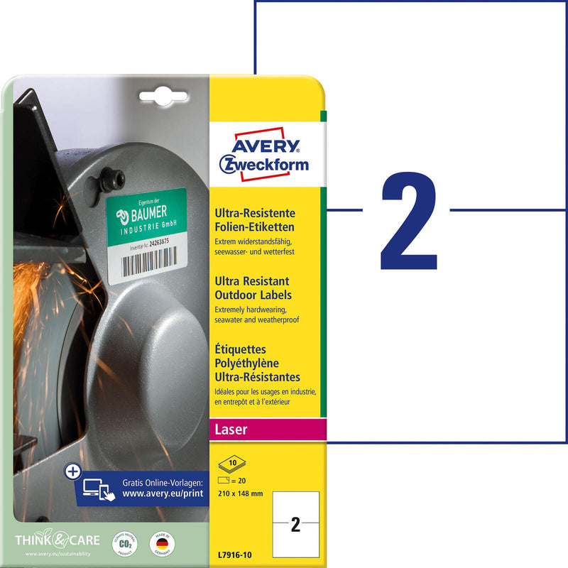 AVERY Zweckform resistente Folienetiketten 210,0 x 148,0 mm