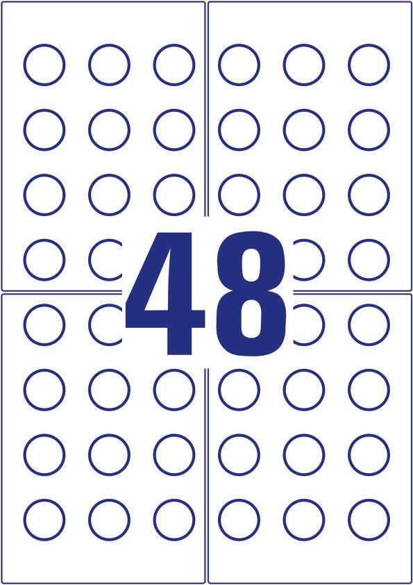 AVERY Zweckform Prüfplaketten 20,0 x 20,0 mm