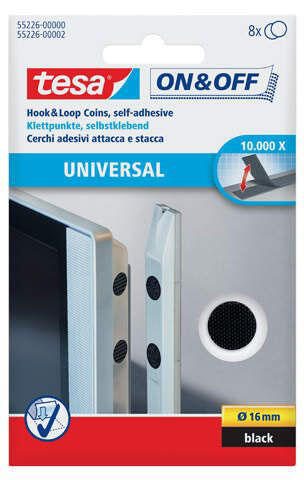 tesa On & Off® Klettpunkte schwarz