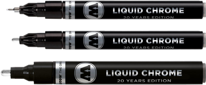 MOLOTOW Liquid Chrome Acrylstifte-Set 1.0 + 2.0 + 4.0 mm Chrom
