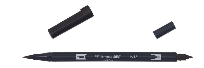 Tombow Brush-Pen Schwarz 0.8 + 3.3 mm