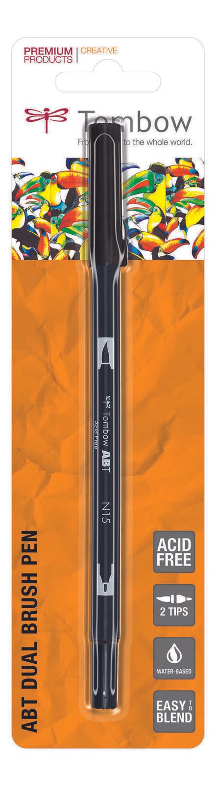 Tombow Brush-Pen Schwarz 0.8 + 3.3 mm