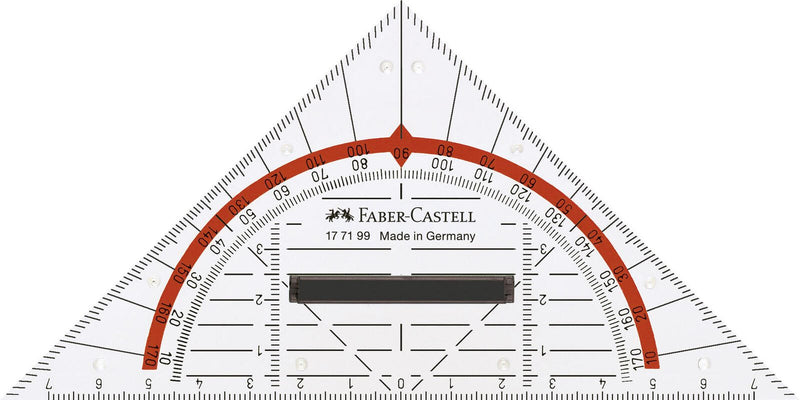 FABER-CASTELL Geometrie-Dreieck mit Griff 16,0 cm