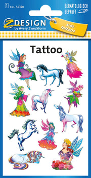 AVERY Zweckform Klebetattoo Elfen, Einhörner