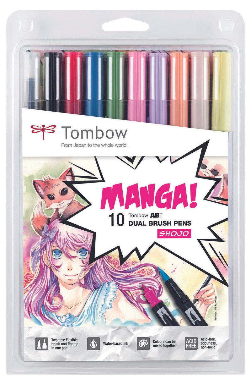 Tombow Brush-Pens Mehrfarbig 0.8 + 3.3 mm