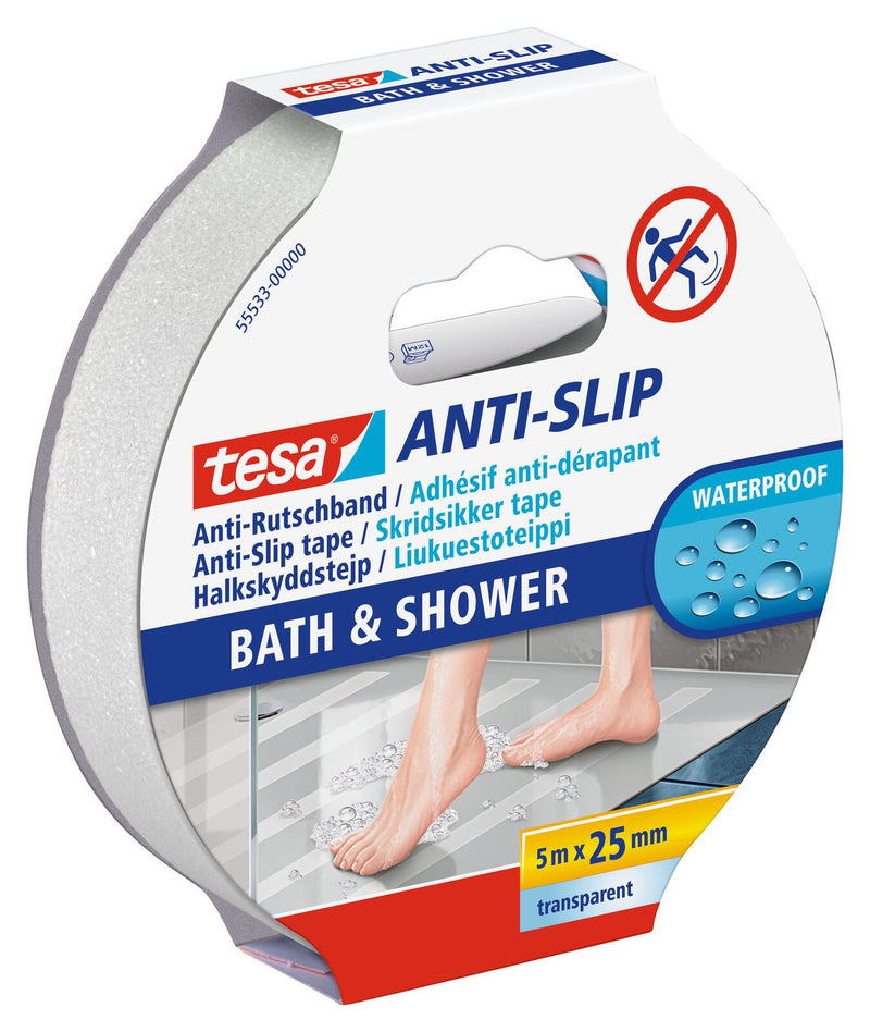 tesa Anti-Rutsch-Band 25 mm x 5 m transparent