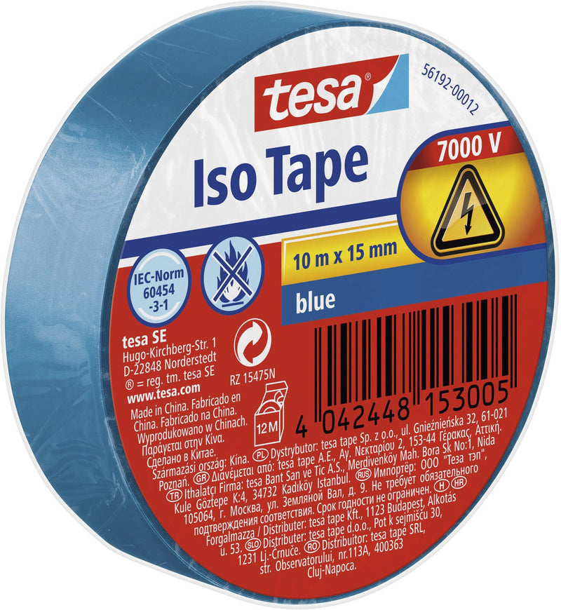 tesa Isolierbänder 15 mm x 10 m blau