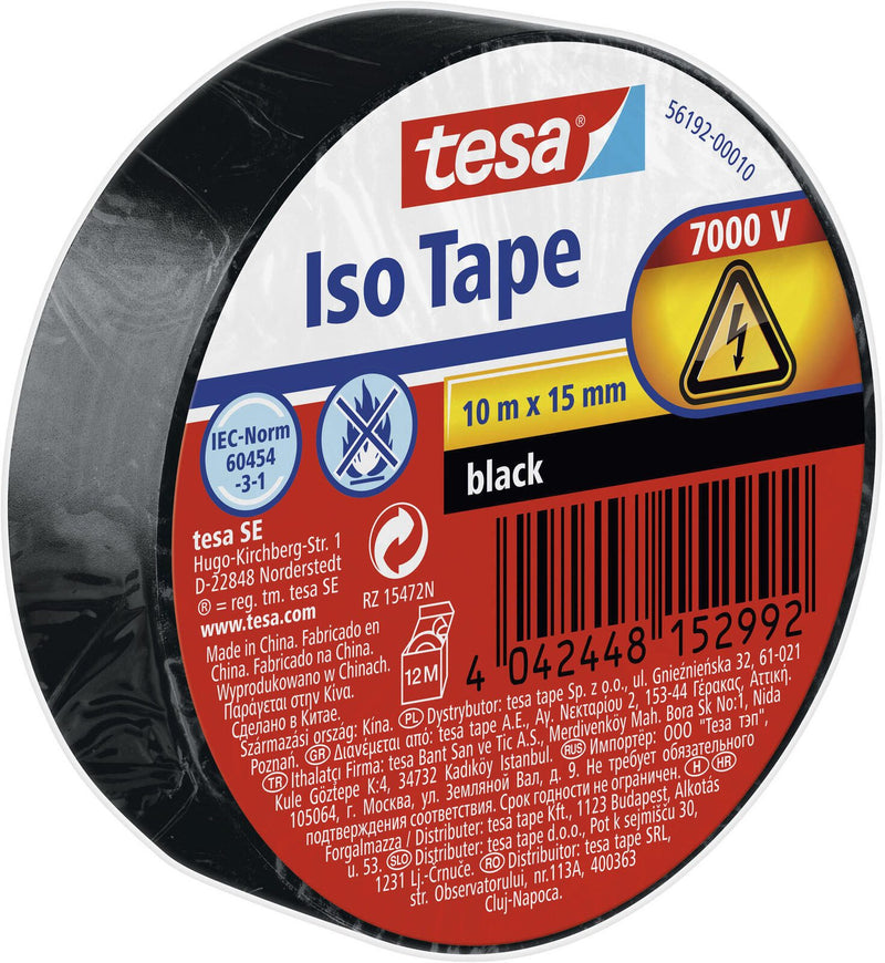 tesa Isolierbänder 15 mm x 10 m schwarz