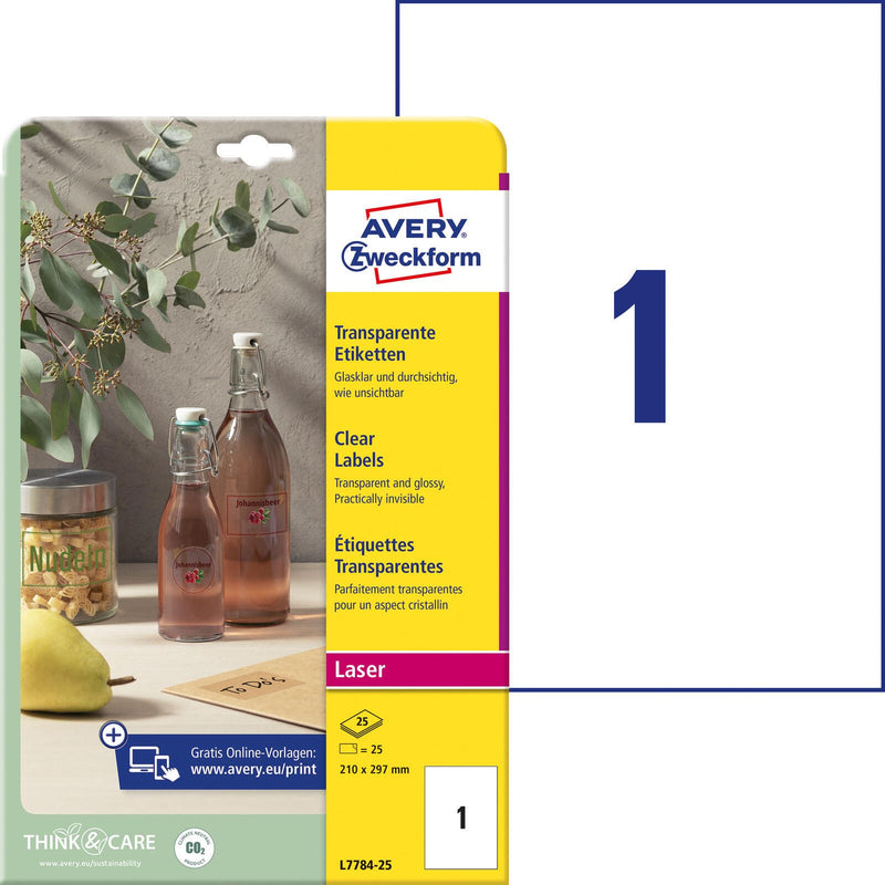 AVERY Zweckform Folienetiketten 210,0 x 297,0 mm